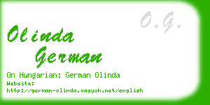 olinda german business card